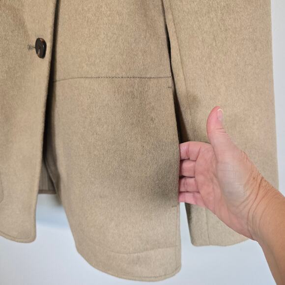 Everlane The October Coat Women's L Dark Heathered Camel Minimalist Classic - Picture 4 of 8